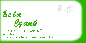 bela czank business card